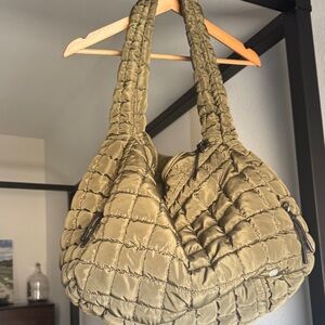 Free People Carryall Quilted Olive Green Women's Bag